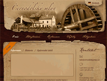 Tablet Screenshot of cernodolskymlyn.cz